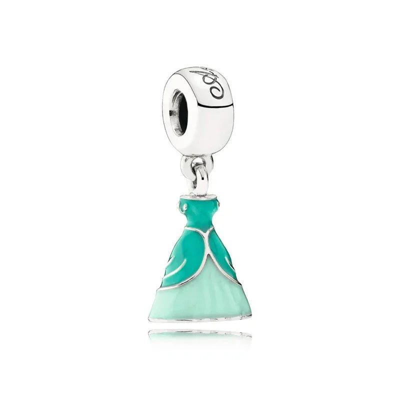 Disney Pandora Jewellery Elsa Mermaid Princess Dress Charm – 925 Sterling Silver Bead for Bracelets - Carlislecarat
