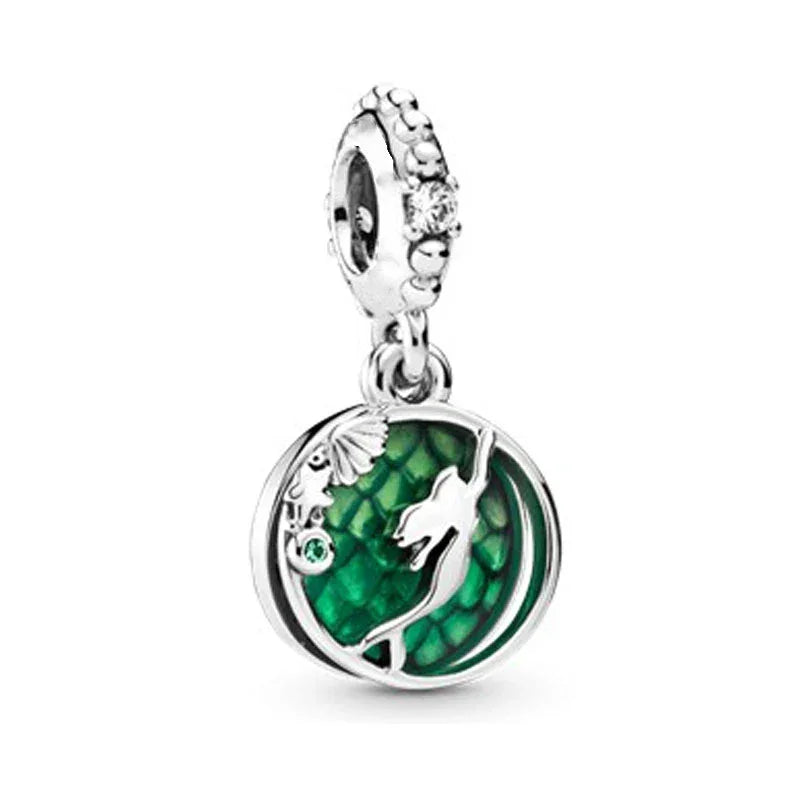 Disney Pandora Jewellery Elsa Mermaid Princess Dress Charm – 925 Sterling Silver Bead for Bracelets - Carlislecarat