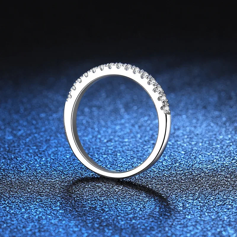Moissanite Ring – 925 Sterling Silver Diamond Band for Women, Wedding & Engagement Jewelry - Carlislecarat