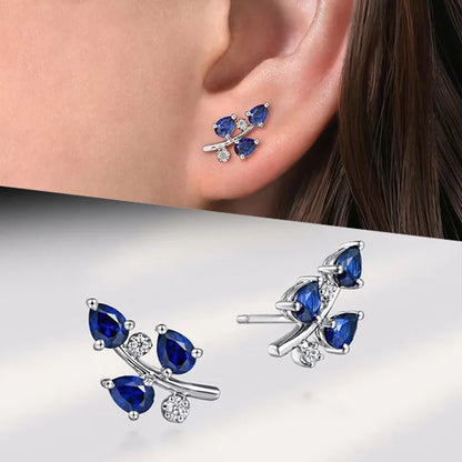 Cubic Zirconia Hoop Earrings – Luxury Blue Hoops for Women, Wedding & Party Jewelry - Carlislecarat