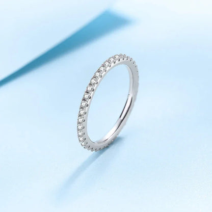 Moissanite Ring – 925 Sterling Silver Diamond Band for Women, Wedding & Engagement Jewelry - Carlislecarat