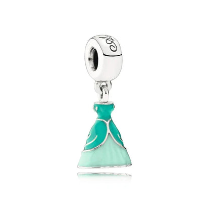 Disney Pandora Jewellery Elsa Mermaid Princess Dress Charm – 925 Sterling Silver Bead for Bracelets - Carlislecarat