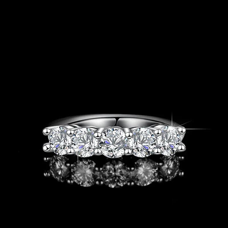 Moissanite Ring – 925 Sterling Silver Diamond Band for Women, Wedding & Engagement Jewelry - Carlislecarat