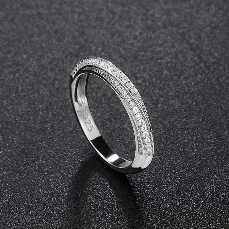 Moissanite Ring – 925 Sterling Silver Diamond Band for Women, Wedding & Engagement Jewelry - Carlislecarat