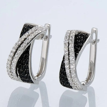 Cubic Zirconia Hoop Earrings – Luxury Blue Hoops for Women, Wedding & Party Jewelry - Carlislecarat