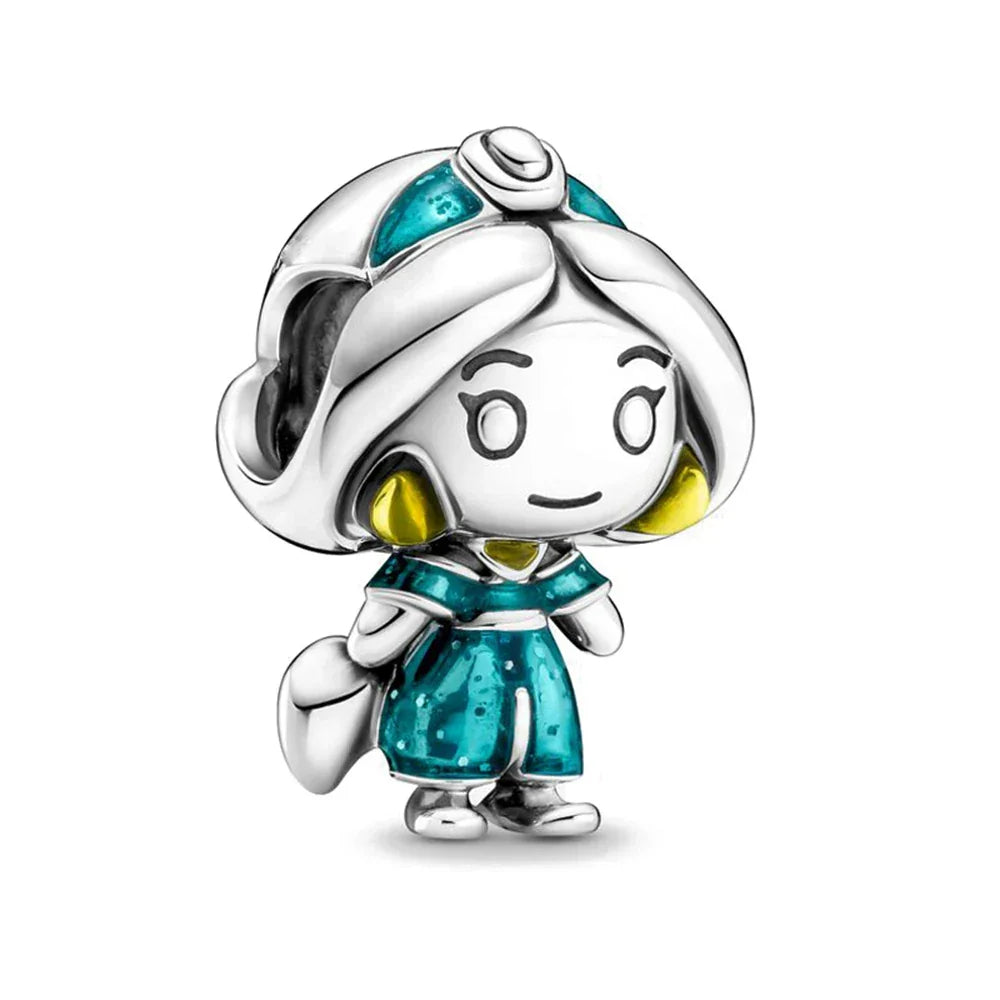Disney Pandora Jewellery Elsa Mermaid Princess Dress Charm – 925 Sterling Silver Bead for Bracelets - Carlislecarat