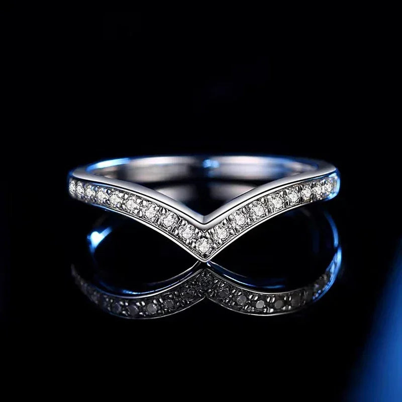 Moissanite Ring – 925 Sterling Silver Diamond Band for Women, Wedding & Engagement Jewelry - Carlislecarat