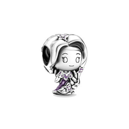 Disney Pandora Jewellery Elsa Mermaid Princess Dress Charm – 925 Sterling Silver Bead for Bracelets - Carlislecarat