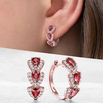 Cubic Zirconia Hoop Earrings – Luxury Blue Hoops for Women, Wedding & Party Jewelry - Hipskart
