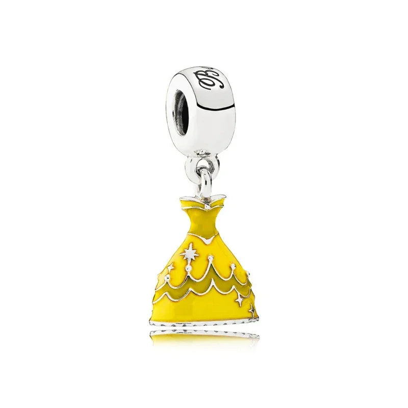 Disney Pandora Jewellery Elsa Mermaid Princess Dress Charm – 925 Sterling Silver Bead for Bracelets - Carlislecarat