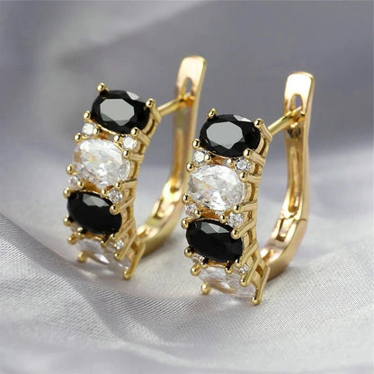 Cubic Zirconia Hoop Earrings – Luxury Blue Hoops for Women, Wedding & Party Jewelry - Carlislecarat