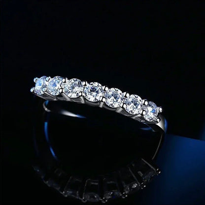 Moissanite Ring – 925 Sterling Silver Diamond Band for Women, Wedding & Engagement Jewelry - Carlislecarat