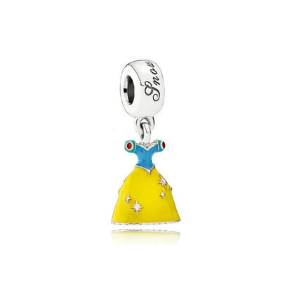 Disney Pandora Jewellery Elsa Mermaid Princess Dress Charm – 925 Sterling Silver Bead for Bracelets - Carlislecarat
