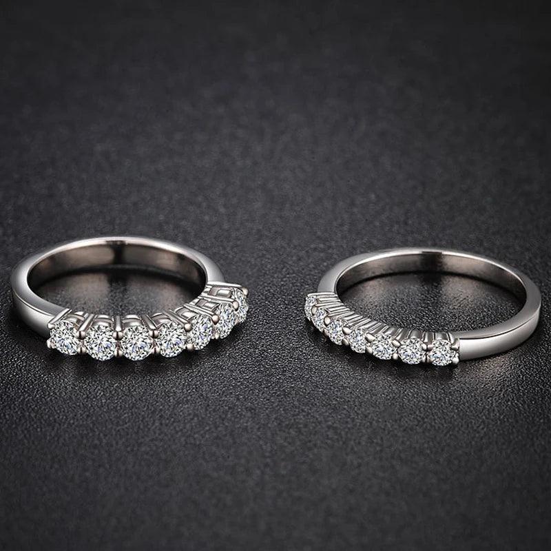Moissanite Ring – 925 Sterling Silver Diamond Band for Women, Wedding & Engagement Jewelry - Carlislecarat