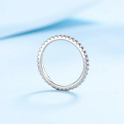 Moissanite Ring – 925 Sterling Silver Diamond Band for Women, Wedding & Engagement Jewelry - Carlislecarat