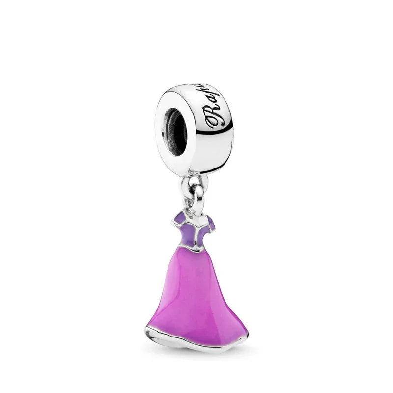 Disney Pandora Jewellery Elsa Mermaid Princess Dress Charm – 925 Sterling Silver Bead for Bracelets - Carlislecarat