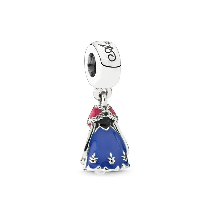 Disney Pandora Jewellery Elsa Mermaid Princess Dress Charm – 925 Sterling Silver Bead for Bracelets - Carlislecarat